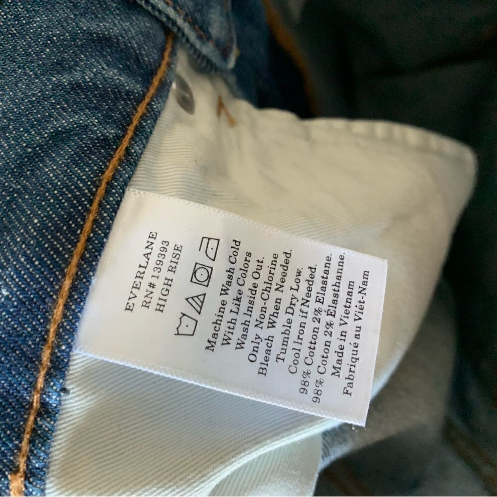 EVERLANE HIGH RISE SKINNY BLUE DENIM JEANS 27 - Picture 9 of 11